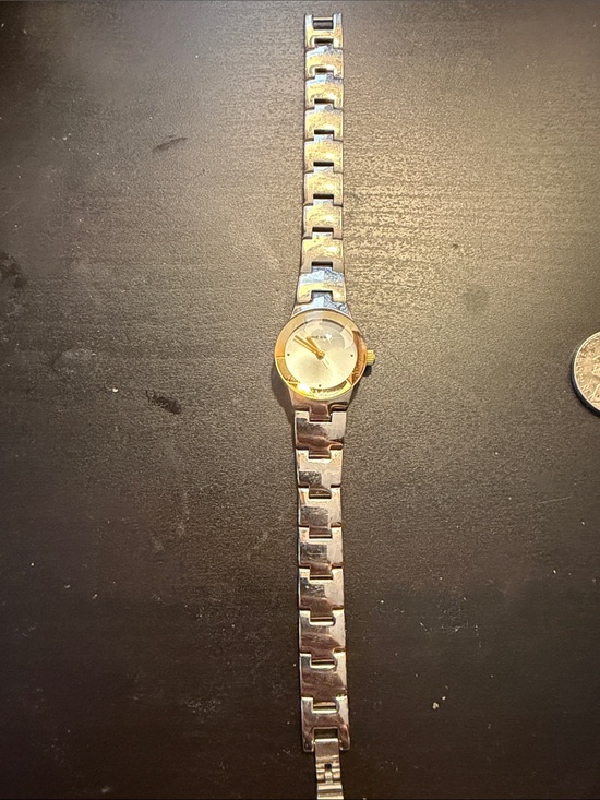 Nine West Accessories - Nine West Two-Tone Gold and Silver Link Bracelet Watch